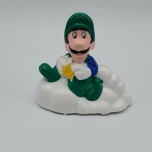 1989 McDonald's Nintendo Super Mario Bros. 3 Luigi Holding Star on a Cloud